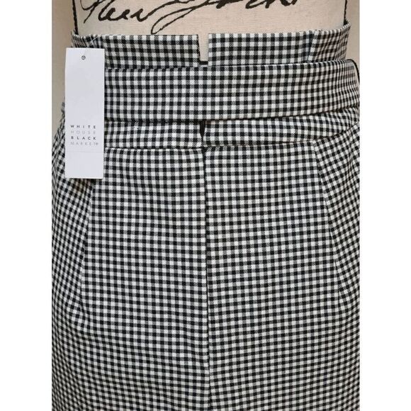 🖤🤍 WHITE HOUSE BLACK MARKET Gingham Pencil Skirt w/Removable Belt NWT SIZE 8 - Picture 8 of 16